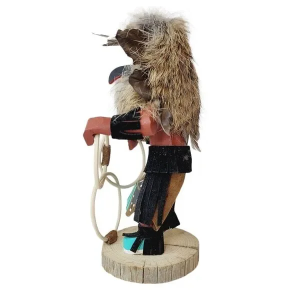 Vtg Hoop Dancer Hopi Handmade Native American Kachina Doll Hand Painted Indian - Picture 4 of 10